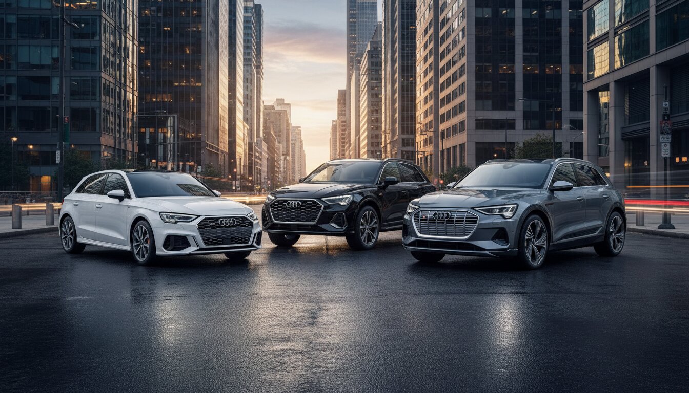 Comparativa modelos Audi A3, Q3 y e-tron
