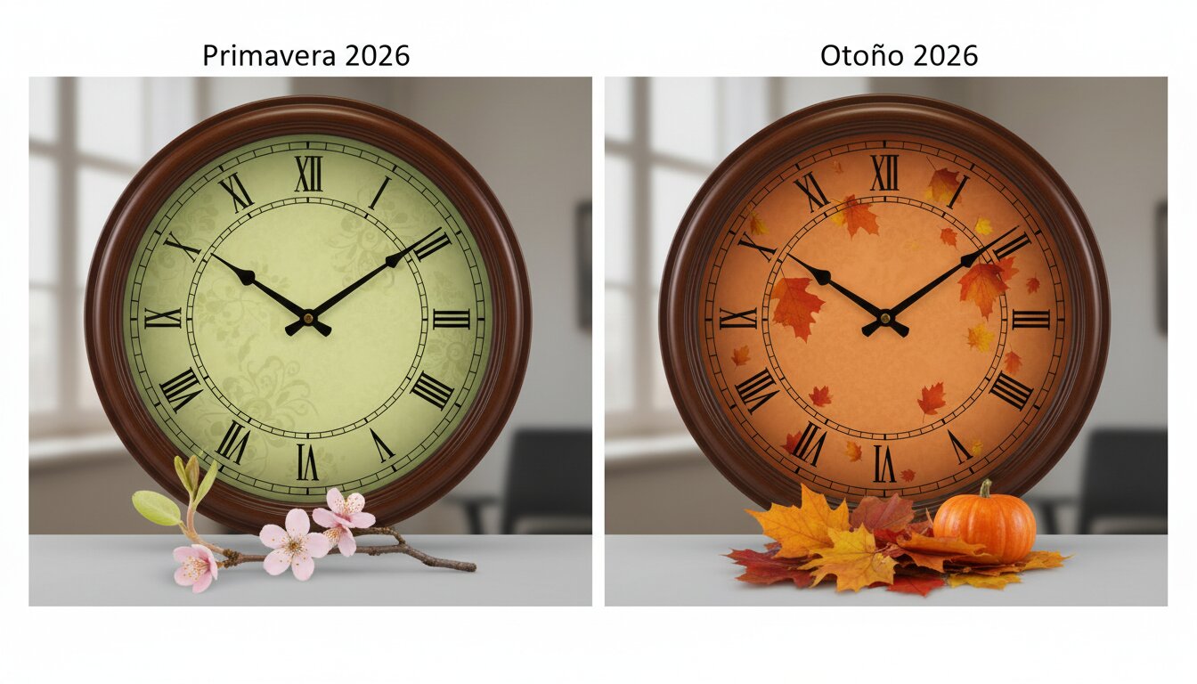 Cambio de hora primavera y otoño 2026 en España
