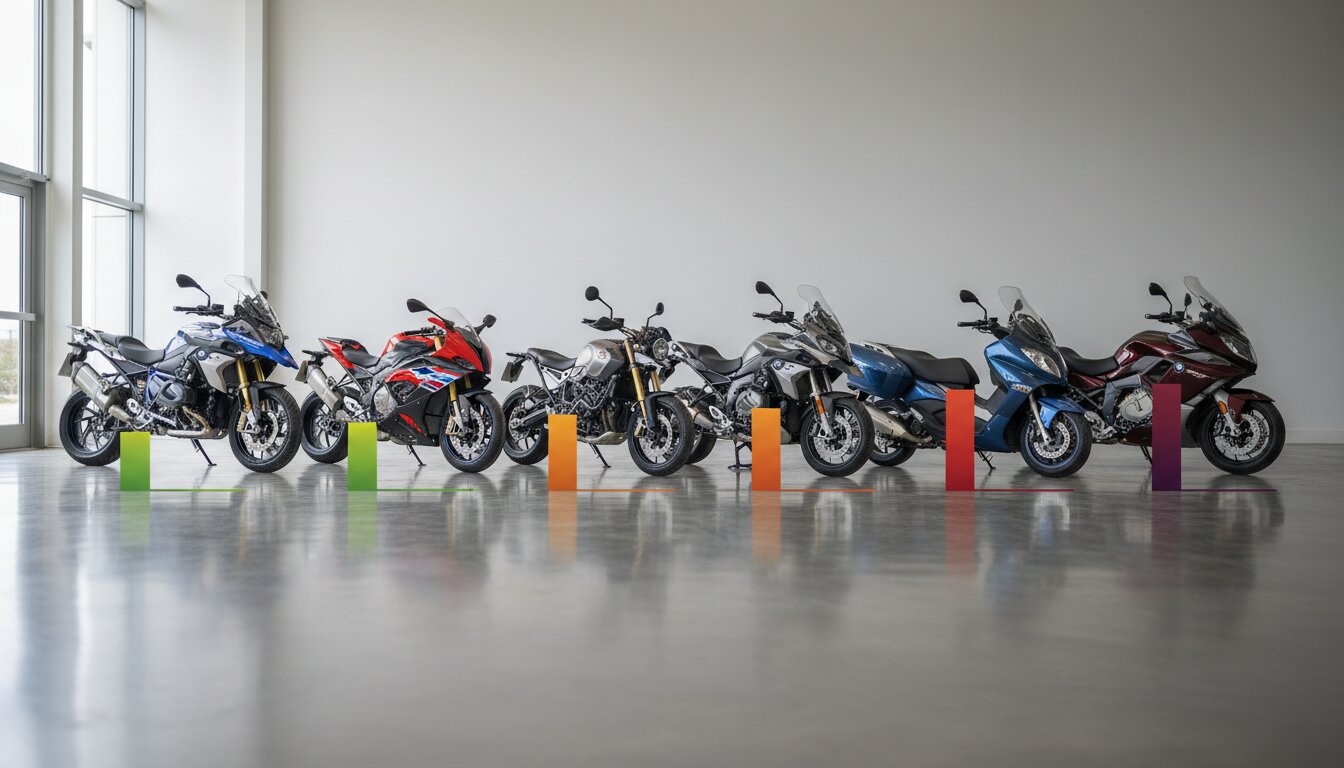 Comparativa gráfica de depreciación motos BMW