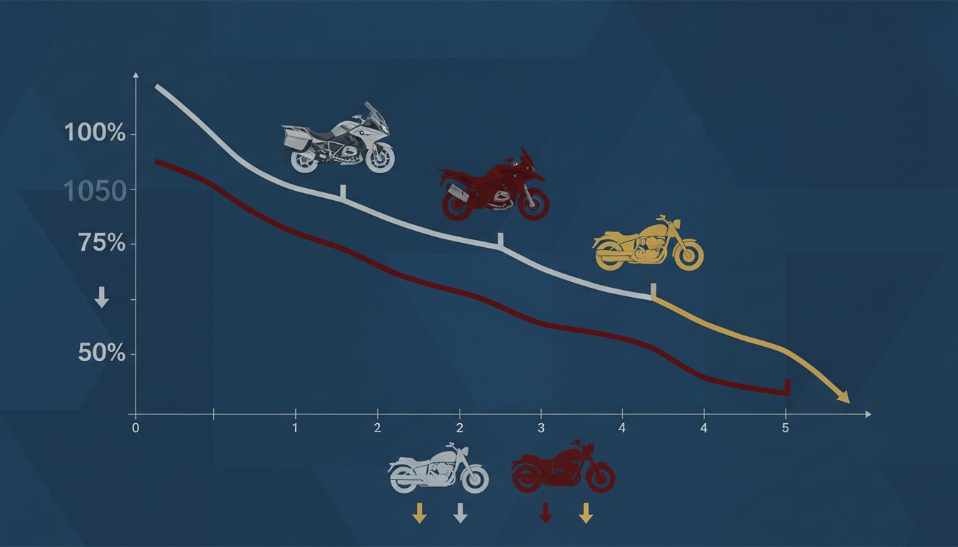 Gráfico evolución de la depreciación motos BMW