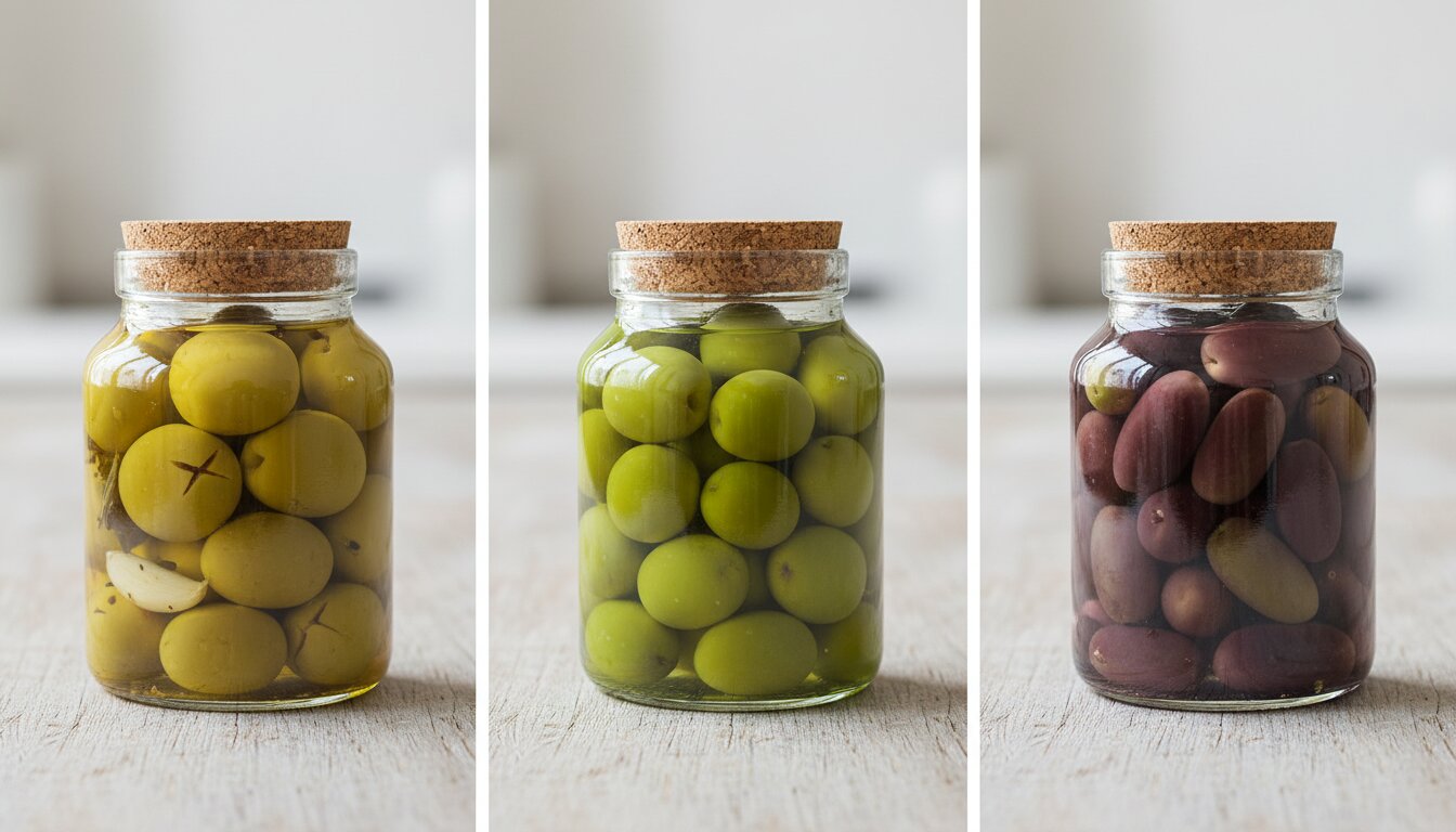 Comparativa Aceitunas Aloreña y otras variedades